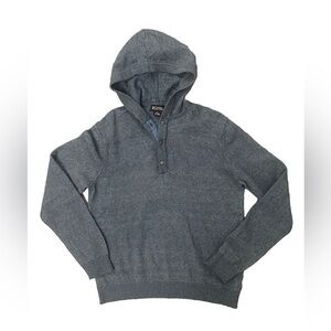 Michael Kors Hooded Wool Sweater Men’s XL Blue CottageCore Cozy Outdoor See Pics